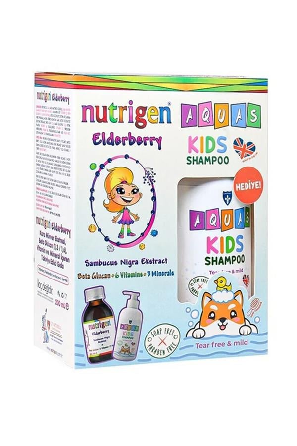 Nutrigen Elderberry Şurup 200 ml+Aquas Kids Şampuan 250 ml