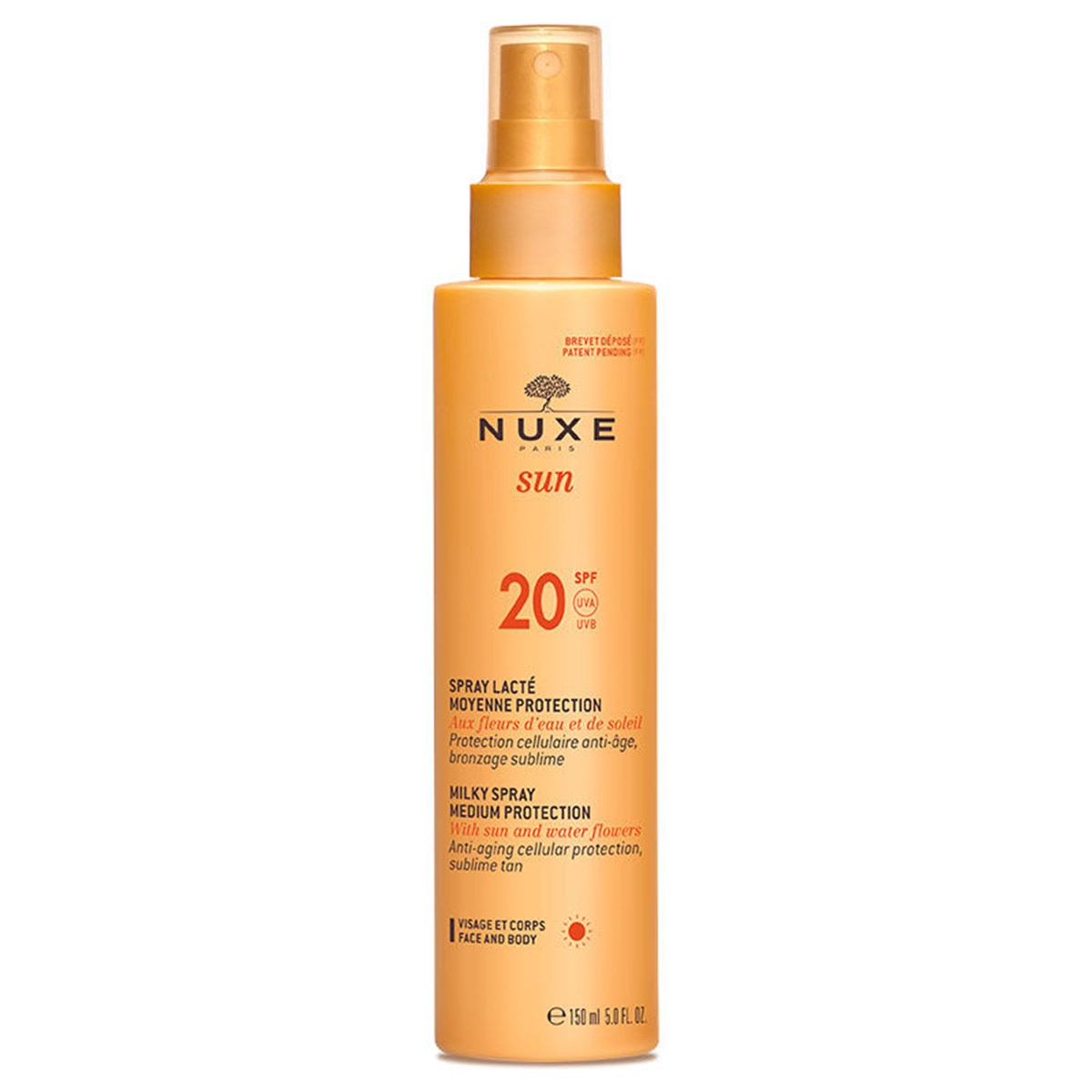 Nuxe Sun Güneş Koruyucu Yüz ve Vücut Sütü Sprey Spf20 150ml