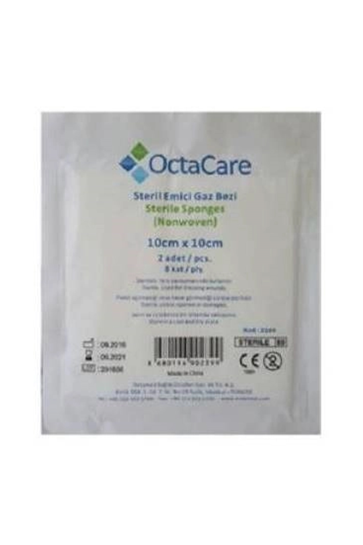 Octacare Steril Emici Gazlı Bez 10 Cm X 10 Cm 2adet