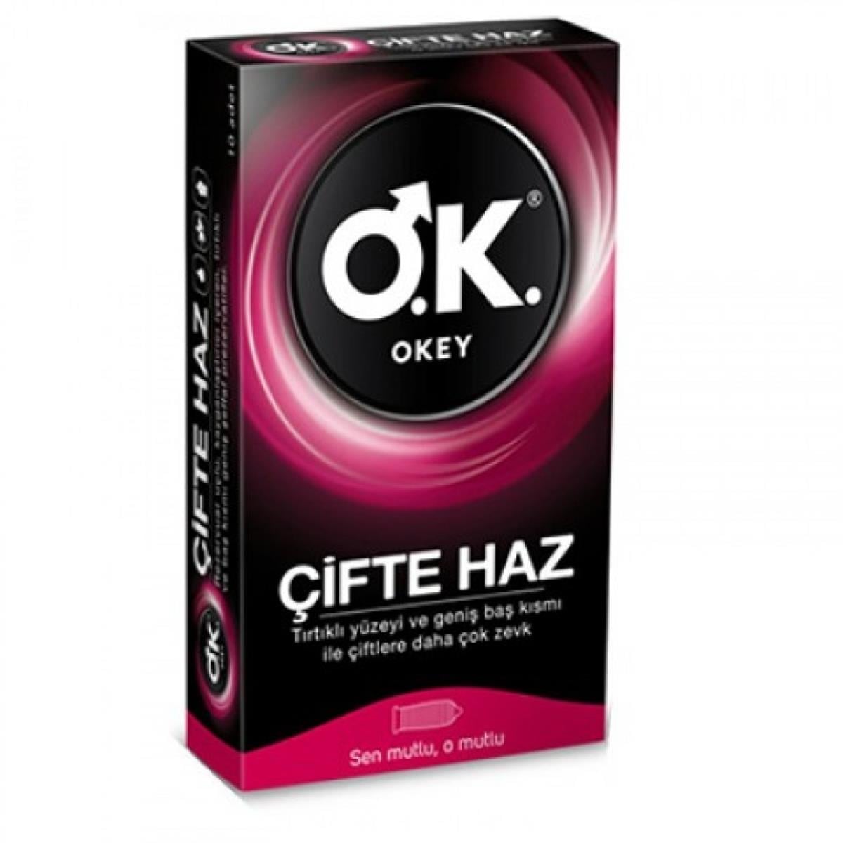 Okey Prezervatif Çifte Haz 10'lu