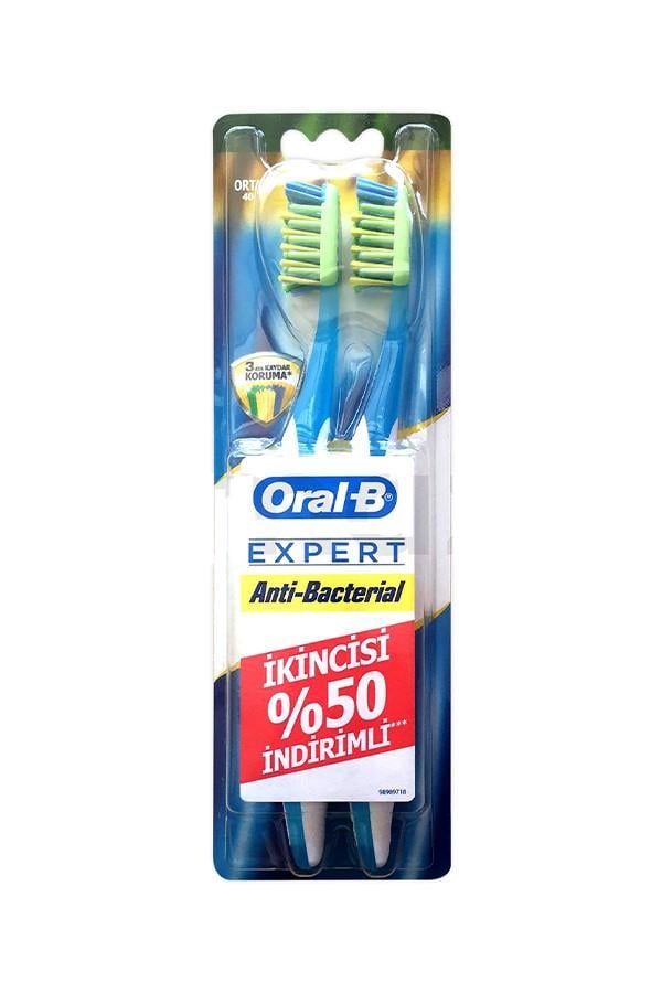 Oral-B Diş Fırçası Expert Antibakteriyel 40 Medium 1+1