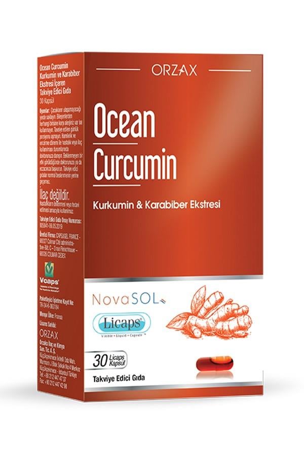 Orzax OCEAN CURCUMİN 30 LICAPS KAPSÜL