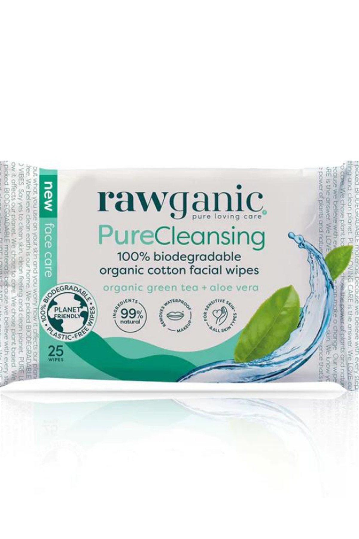 Rawganic Facial Cleansing Wipes - Aloe Vera Özlü 25 Adet
