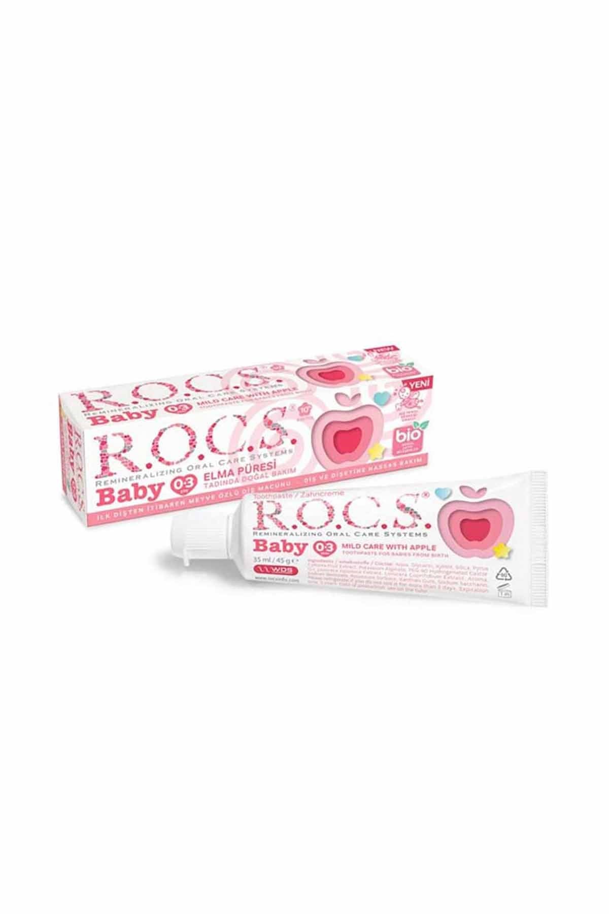 Rocs Baby Elma Püresi Tadında 0-3 Yaş Diş Macunu 45 gr