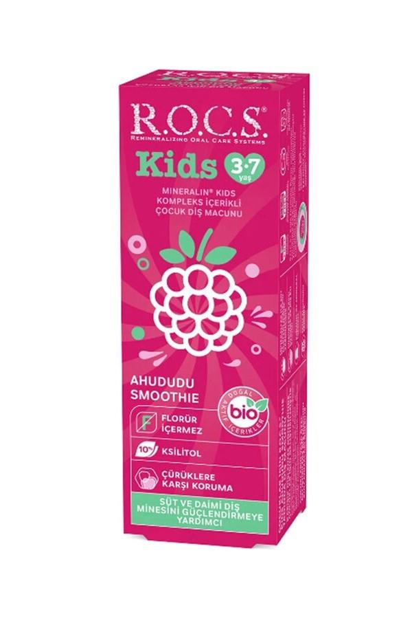 Rocs Kids Diş Macunu Ahududu Smoothie Tadında Florürsüz 3-7 Yaş 35 ml