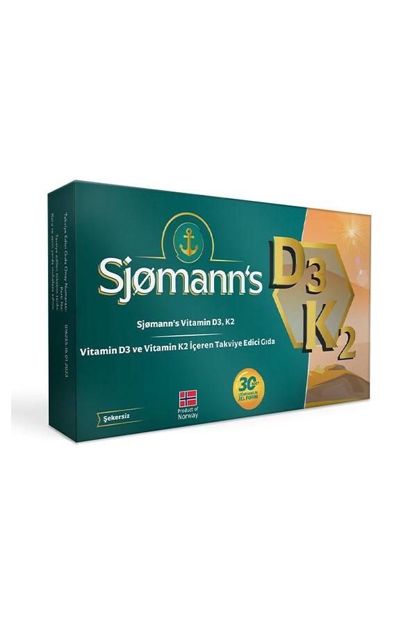 Sjomann's Vitamin D3K2 30 Jel Tablet