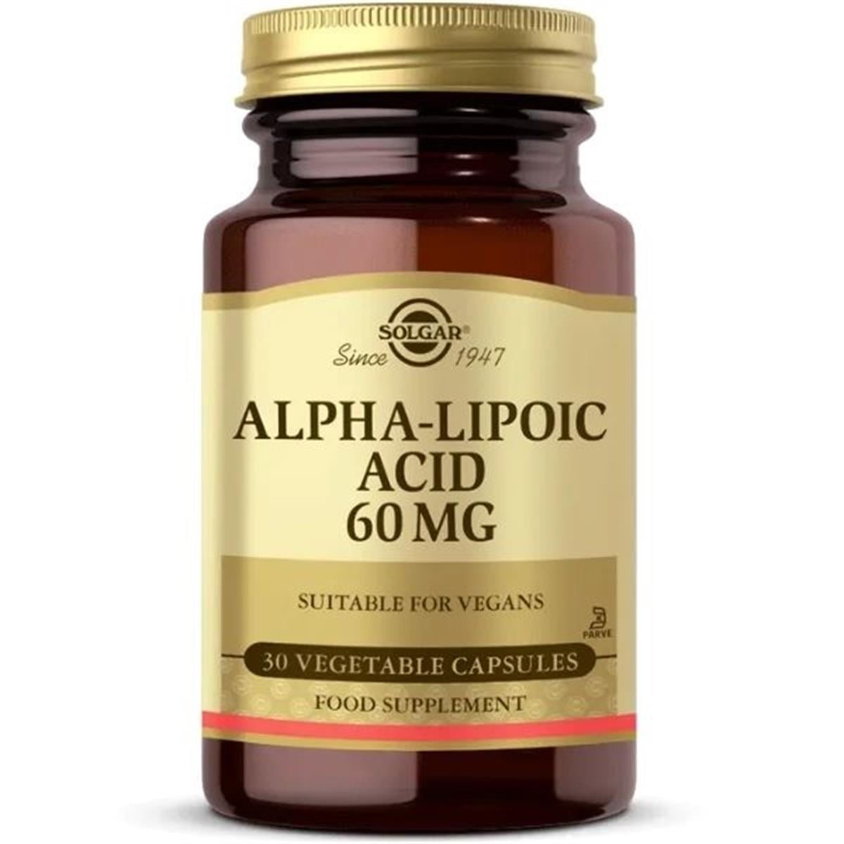 Solgar Alpha Lipoic Acid 60 mg 30 Kapsül