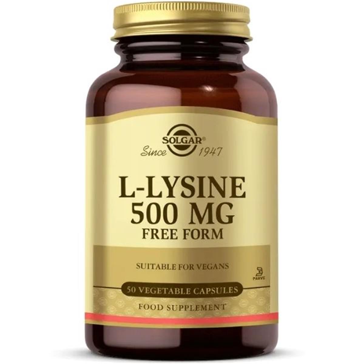Solgar  L-Lysine 500 MG 50 Kapsül