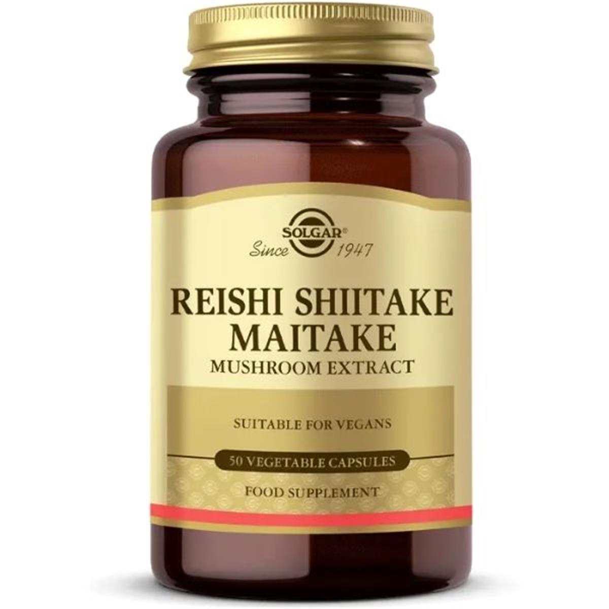 Solgar Reishi Shiitake Maitake Mushroom Extract 50 Kapsül