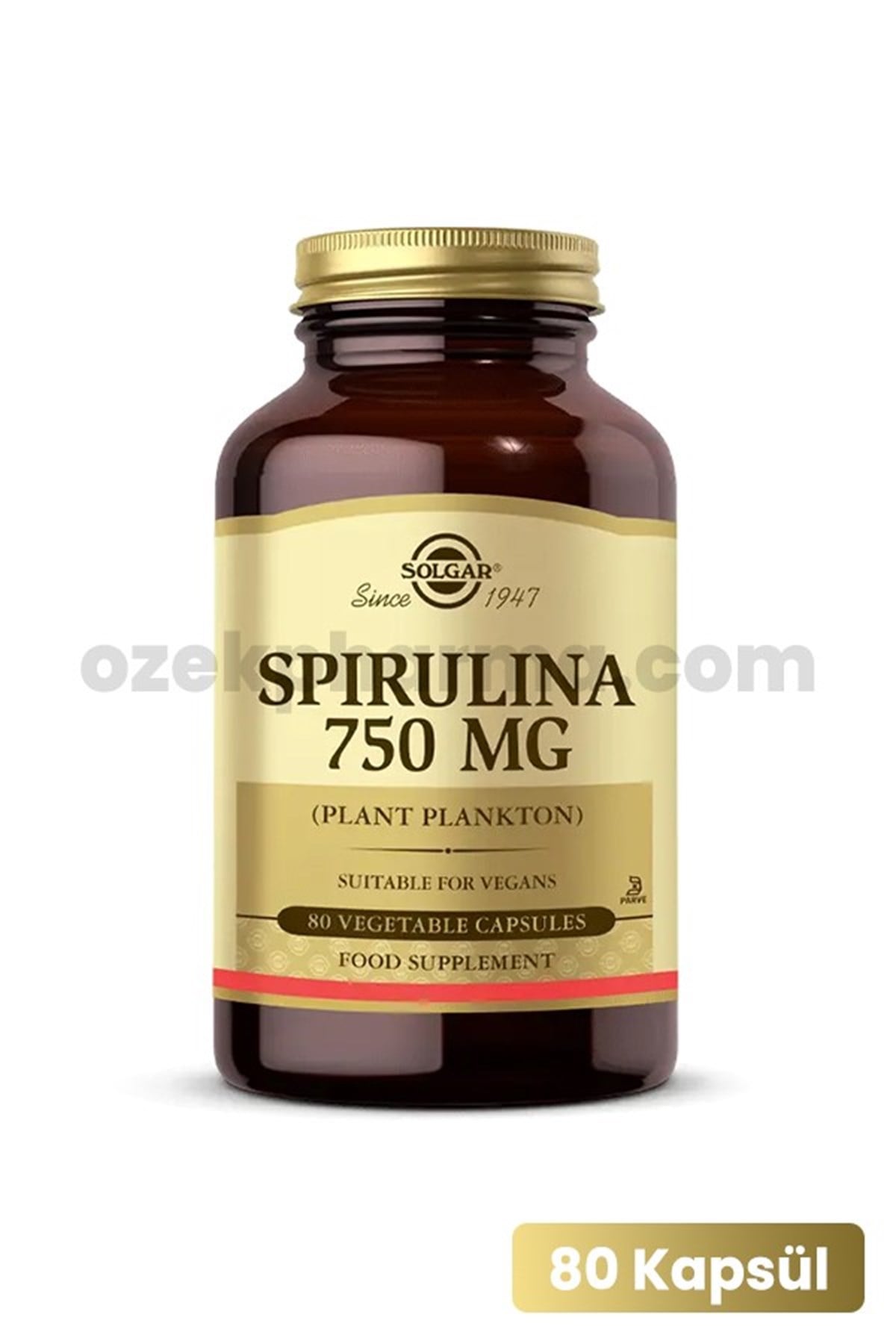 Solgar Spirulina 750 mg 80 Kapsül