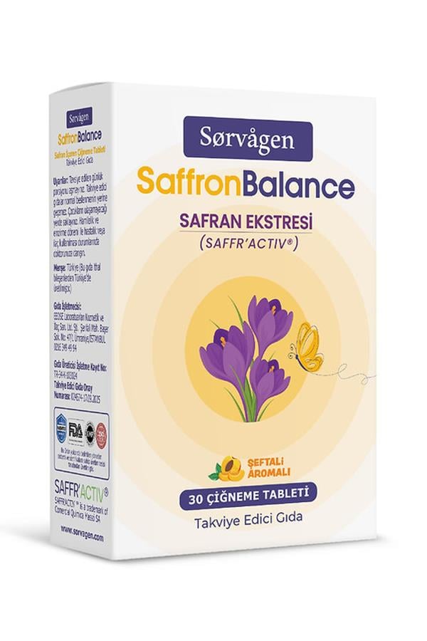 Sorvagen SaffronBalance 30 Çiğneme Tableti