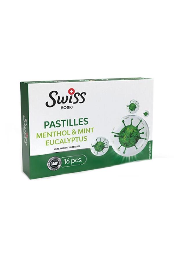 Swiss Bork Mentol Nane Okaliptus Pastil 16'lı