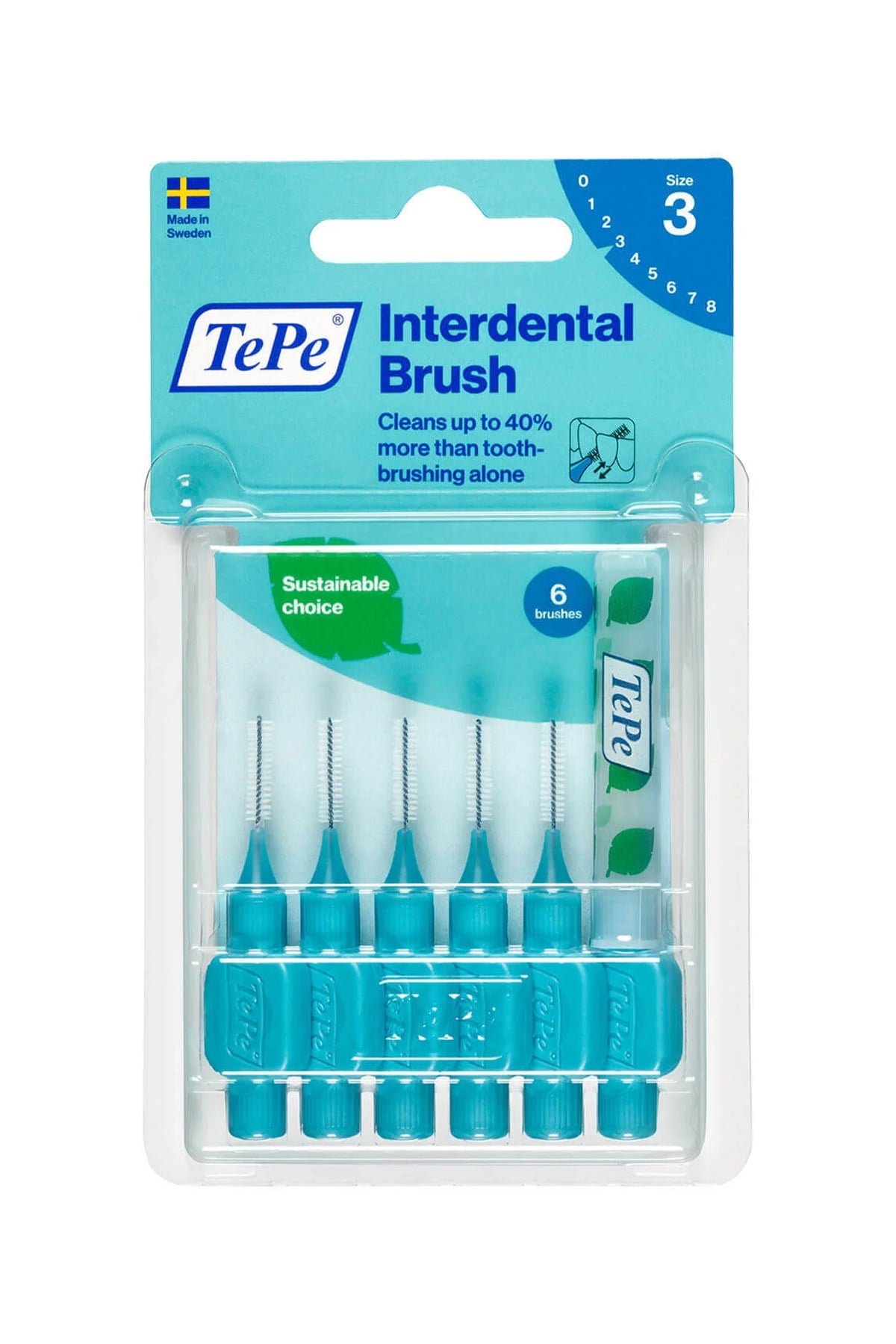 Tepe Arayüz Fırçası Mavi 0,6 Mm Blister 6'lı Paket