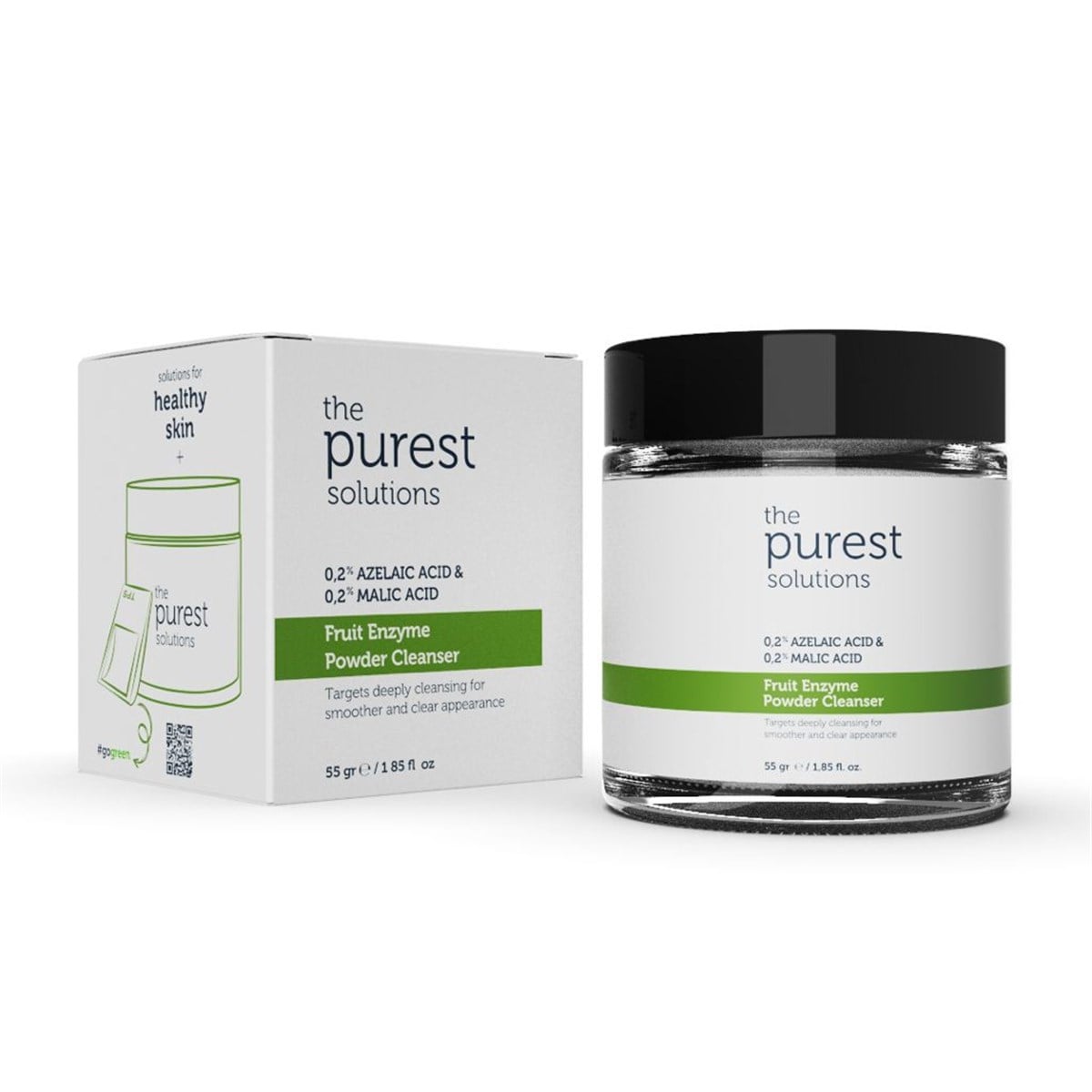 The Purest Solutions Fruit Enzyme Powder Cleanser 55 gr - Meyve Asitleri Içeren Toz Temizleyici