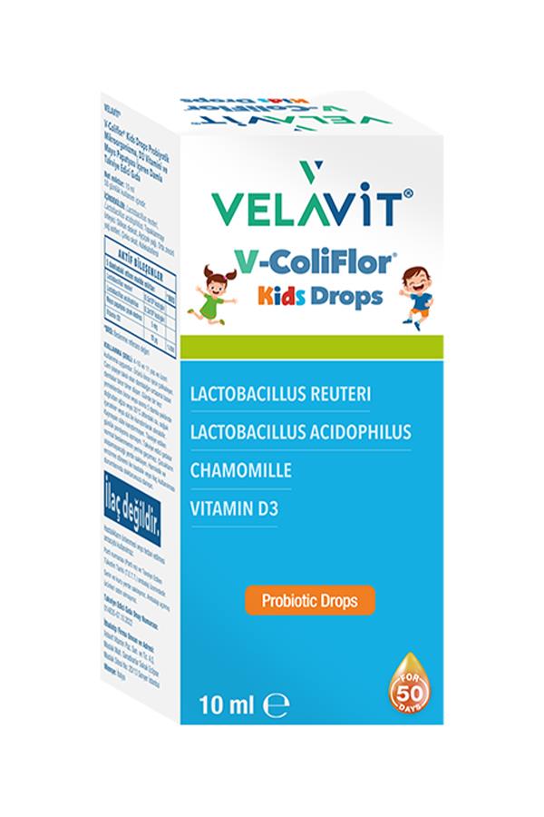 Velavit V-ColiFlor Kids Drops Probiyotik Damla 10 ml