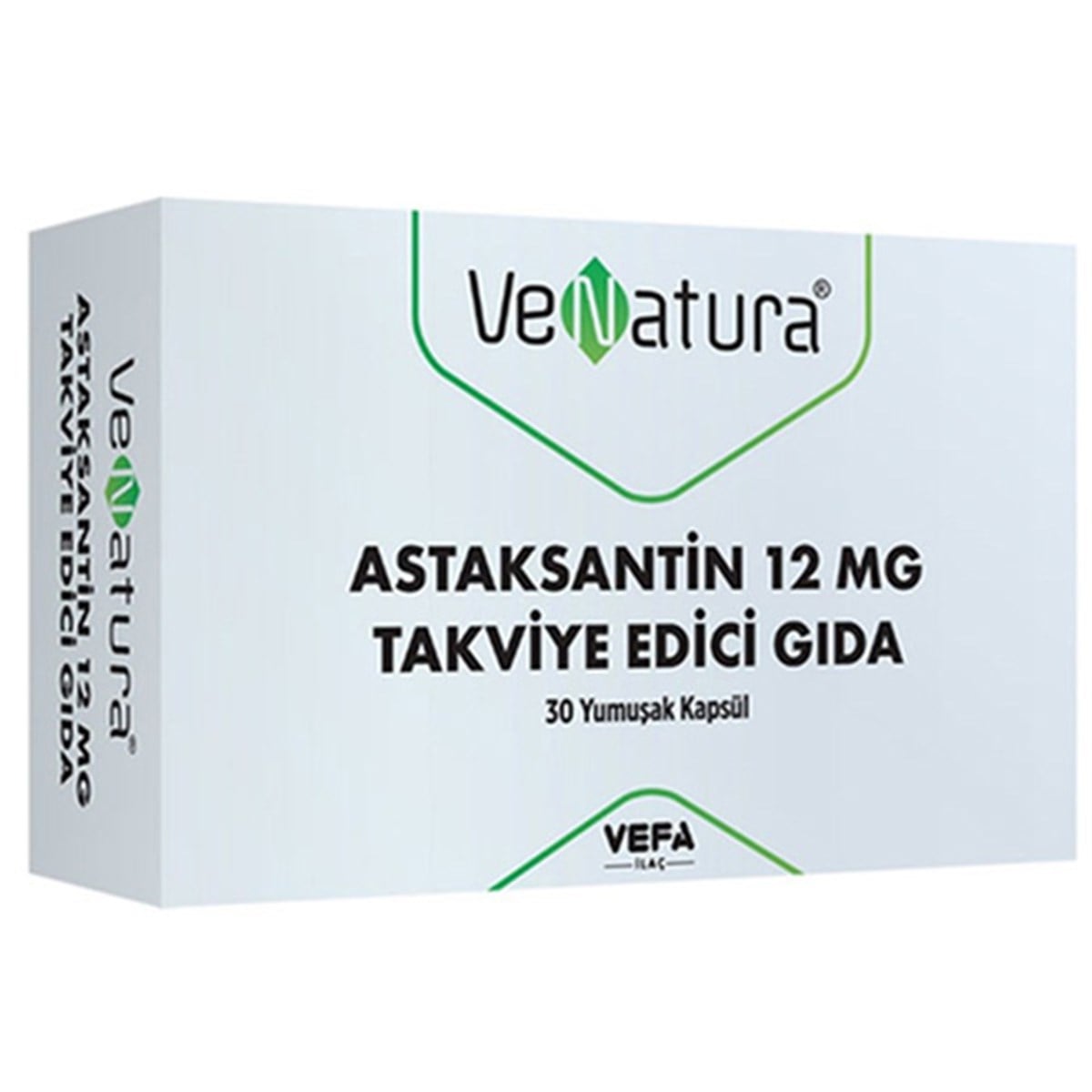 Venatura Astaksantin 12 MG 30 Kapsül Gıda Takviyesi