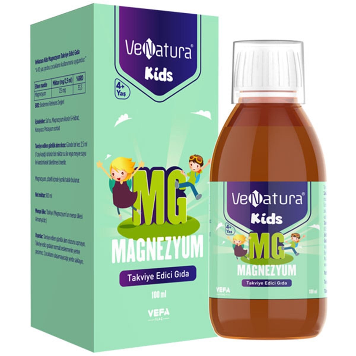 Venatura Kids Magnezyum 100 ML Çocuklar İçin Magnezyum Takviyesi