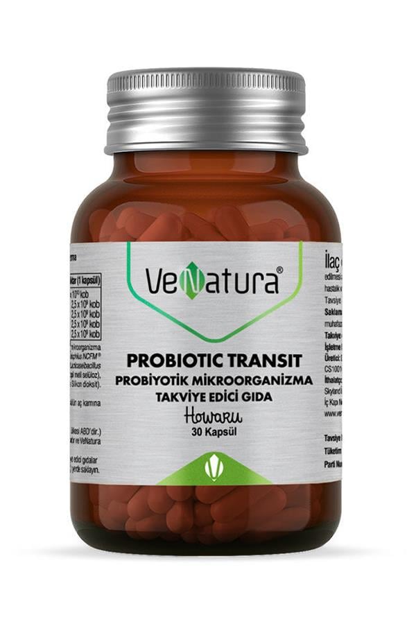 VeNatura Probiotic Transit Probiyotik Mikroorganizma 30 Kapsü