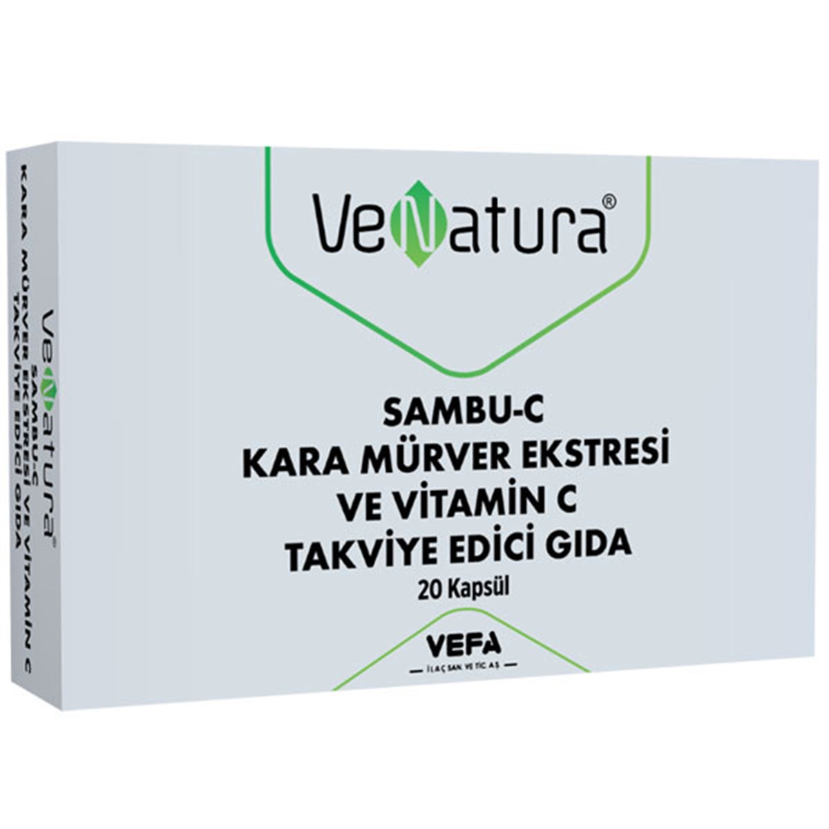 Venatura Sambu C Kara Mürver Ekstresi ve Vitamin C 20 Kapsül