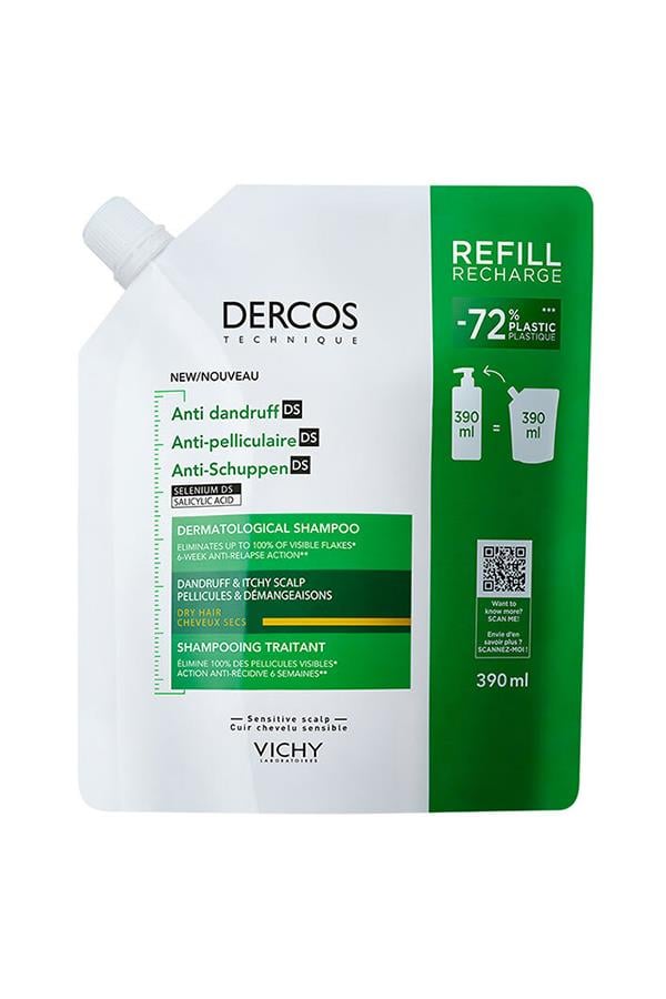 Vichy Dercos Anti Dandruff Kuru Saçlar İçin Kepek Karşıtı Şampuan Refill 390 ml