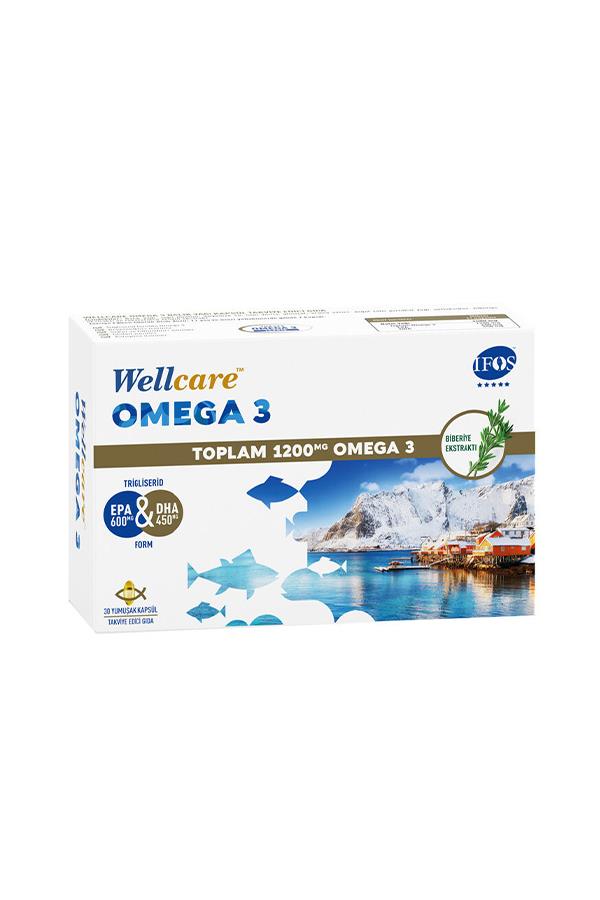 Wellcare Omega 3 1200 mg Balık Yağı 30 Kapsül