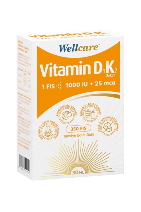 Wellcare Vitamin D3 + K2 30 ml