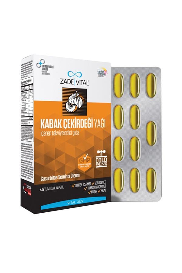 Zade Vital Kabak Çekirdeği Yağı 320 mg 60 Yumuşak Kapsül