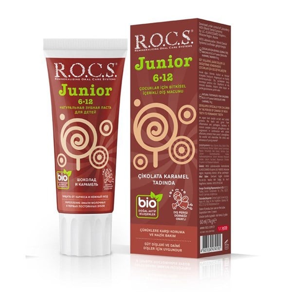 Rocs Junior 6-12 Çikolata Karamel Özlü Diş Macunu 60 ml