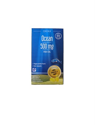 Orzax Ocean 500 mg Balık Yağı 60 Yumuşak KapsülOmega 3-Balık YağıORZAXOrzax Ocean 500 mg Balık Yağı 60 Yumuşak KapsülOrzax Ocean 500 mg Balık Yağı 60 Yumuşak Kapsül
