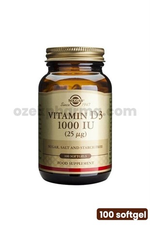 Solgar Vitamin D3 1000 IU 100 Softgels