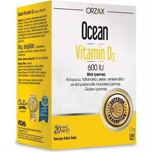 Ocean Vitamin D3 600 IU Sprey 20mlVitamin-MineralORZAXOcean Vitamin D3 600 IU Sprey 20ml - ozekpharma.comOcean Vitamin D3 600 IU Sprey 20ml