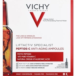 Vichy Liftactiv Peptit-C Ampul Kırışıklık Karşıtı Saf C Vitamini ve Hyaluronik Asit 10 x 1.8 mlYaşlanma-Kırışıklık KarşıtıVICHYVichy Liftactiv Peptit-C Ampul Kırışıklık Karşıtı Saf C Vitamini ve Hyaluronik Asit 10 x 1.8 ml - ozekpharma.comVichy Liftactiv Peptit-C Ampul Kırışıklık Karşıtı Saf C Vitamini ve Hyaluronik Asit 10 x 1.8 ml