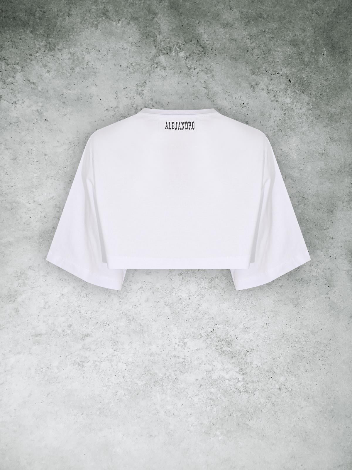 Alejandro Beyaz Crop Tshirt