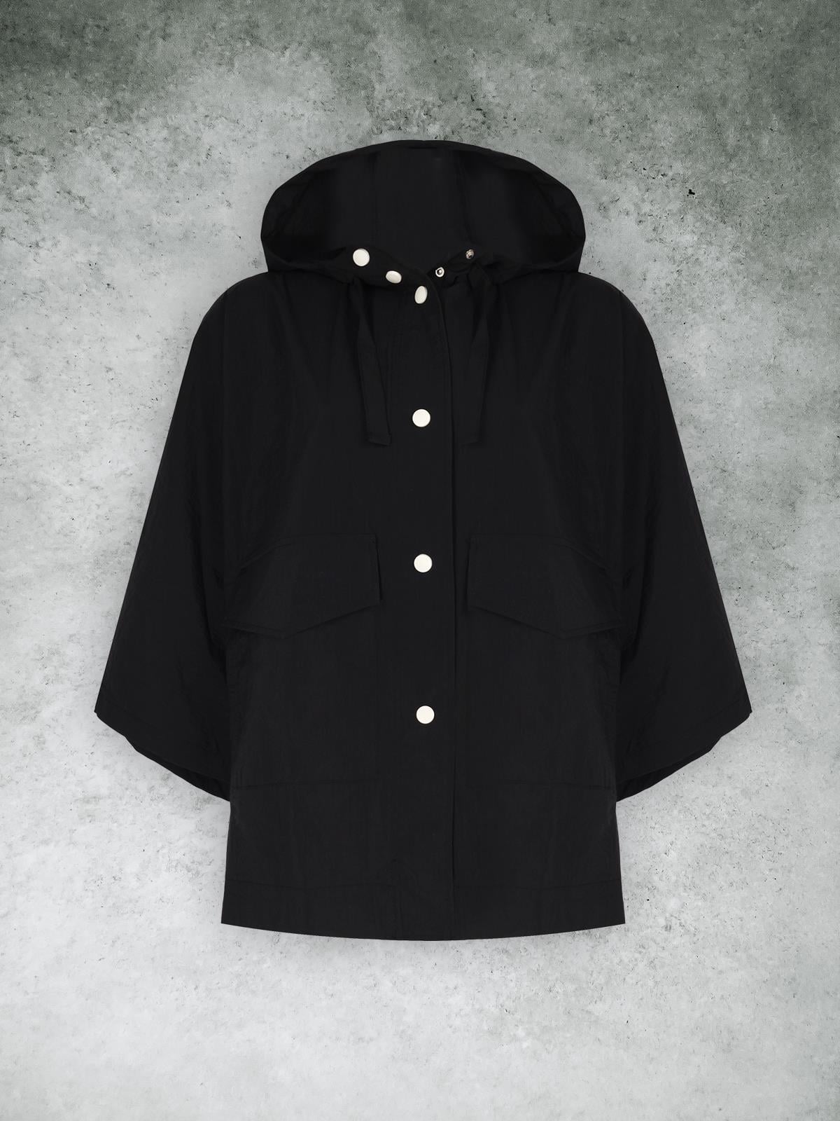 Alejandro Siyah Oversize Yağmurluk