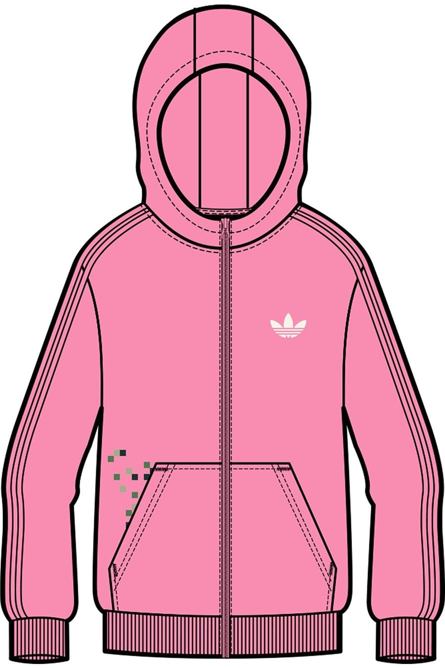 adidas Çocuk  Pembe  Sweatshirt GFX FZ HOODIE JZ9933
