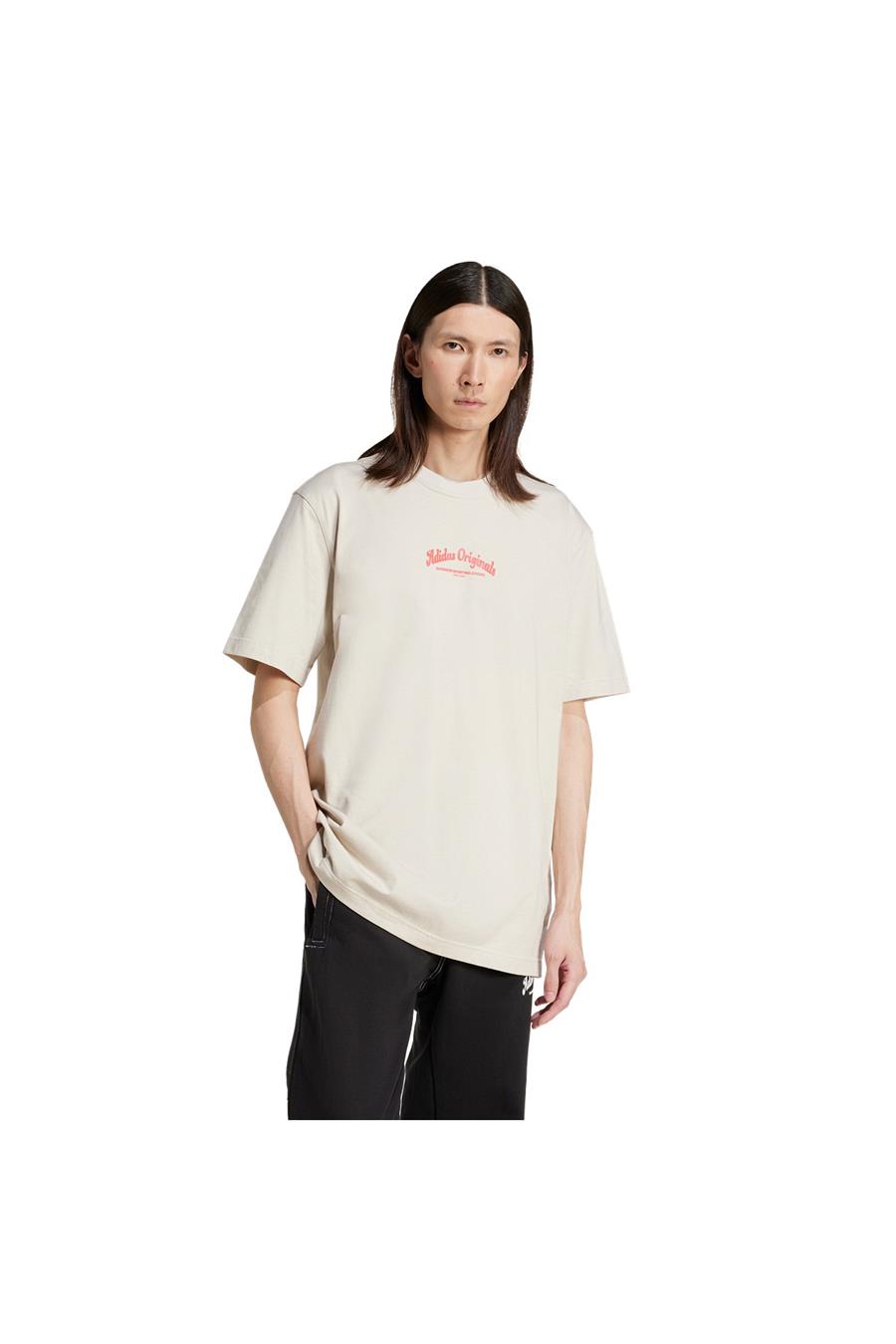 adidas Erkek  Bej  T-shirt WAB  TEE JD0667
