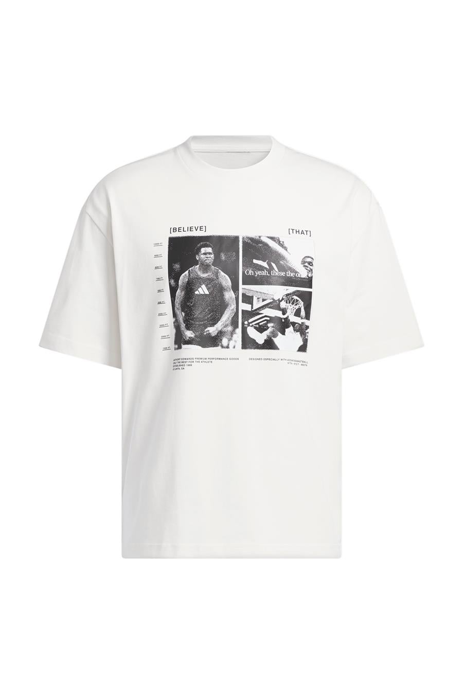 adidas Erkek  Beyaz  T-shirt ANTED GFX TEE 2 JM2679