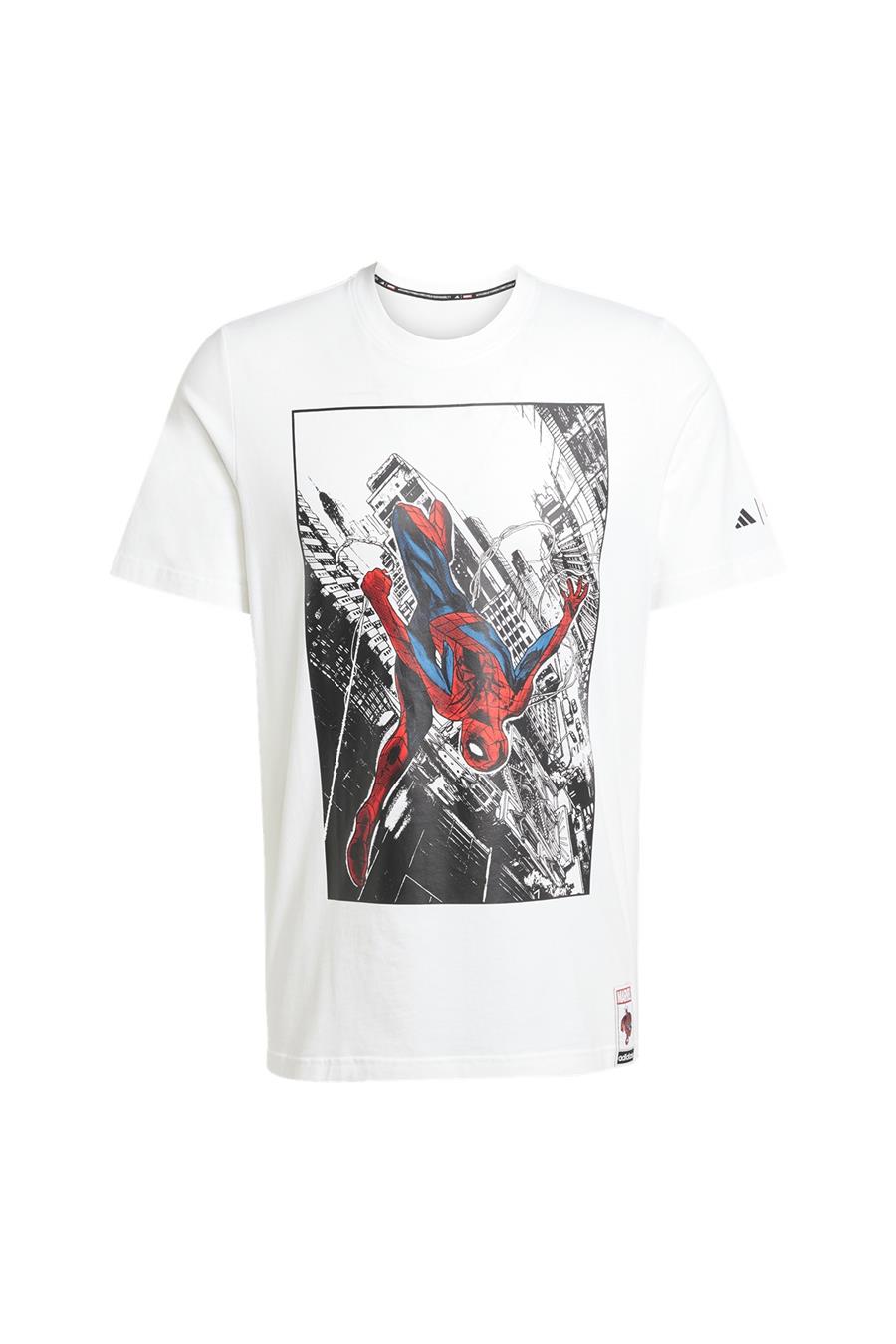 adidas Erkek  Beyaz  T-shirt M SPIDERMAN T-S JL5556