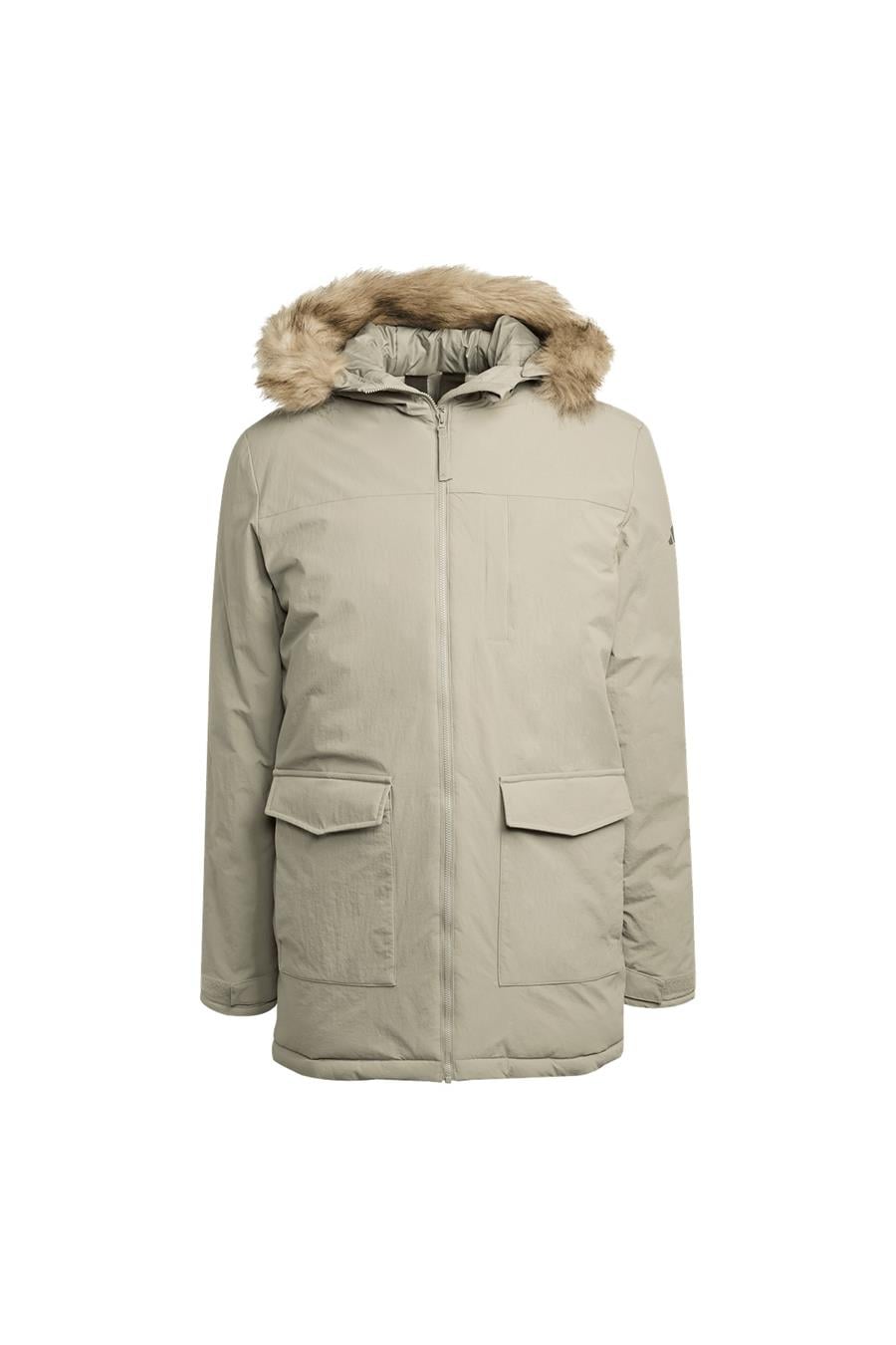 adidas Erkek  Yeşil  Mont PAVERIC FUR PAR JX7747