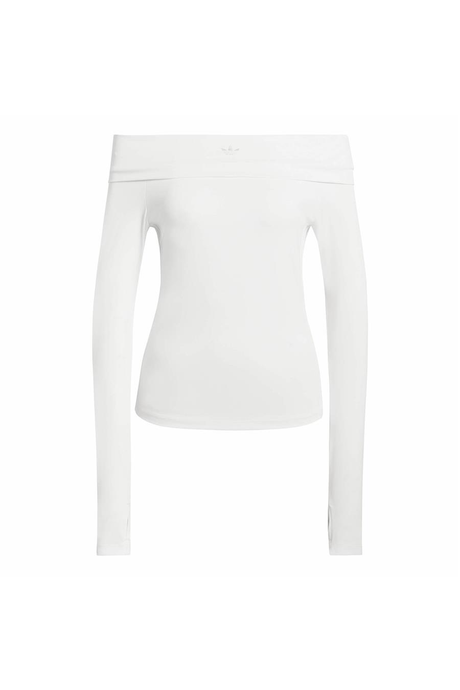 adidas P ESS LS T Kadın  Beyaz  T-shirt KC8869