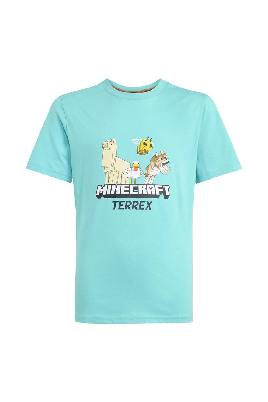 adidas  Çocuk Turkuaz  T-shirt K MC MT TEE JZ3588