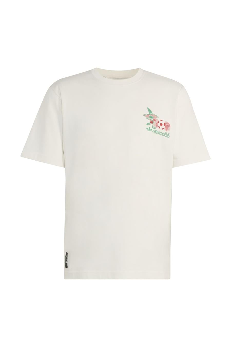 adidas  Erkek Beyaz  T-shirt MASCOT TEE PIQ KE2037