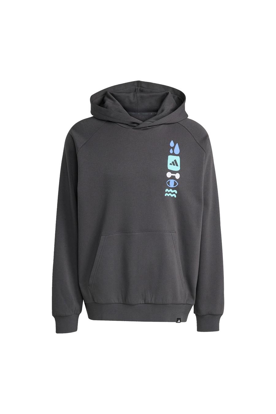 adidas Erkek Gri Sweatshirt GFX HOODIE JX1811