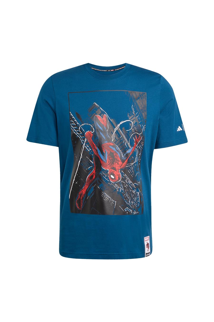 adidas Erkek  Mavi  T-shirt M SPIDERMAN T-S JL5557