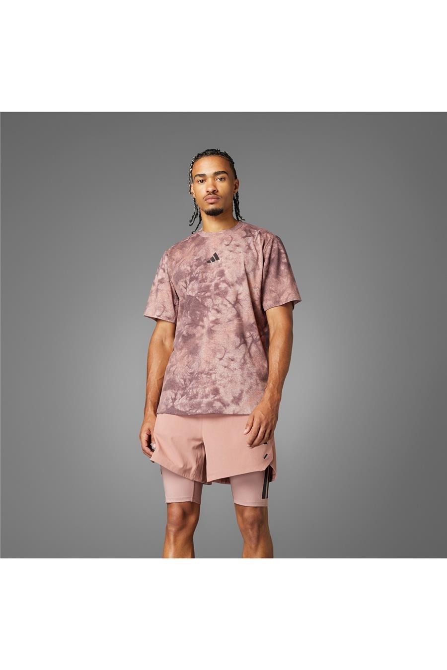 adidas Erkek  Pembe  T-Shirt POWER AOP TEE JP3341