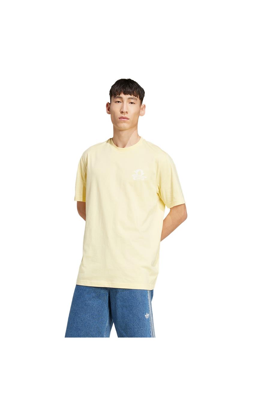 adidas Erkek  Sarı  T-shirt GRAPHIC TEE KC4958