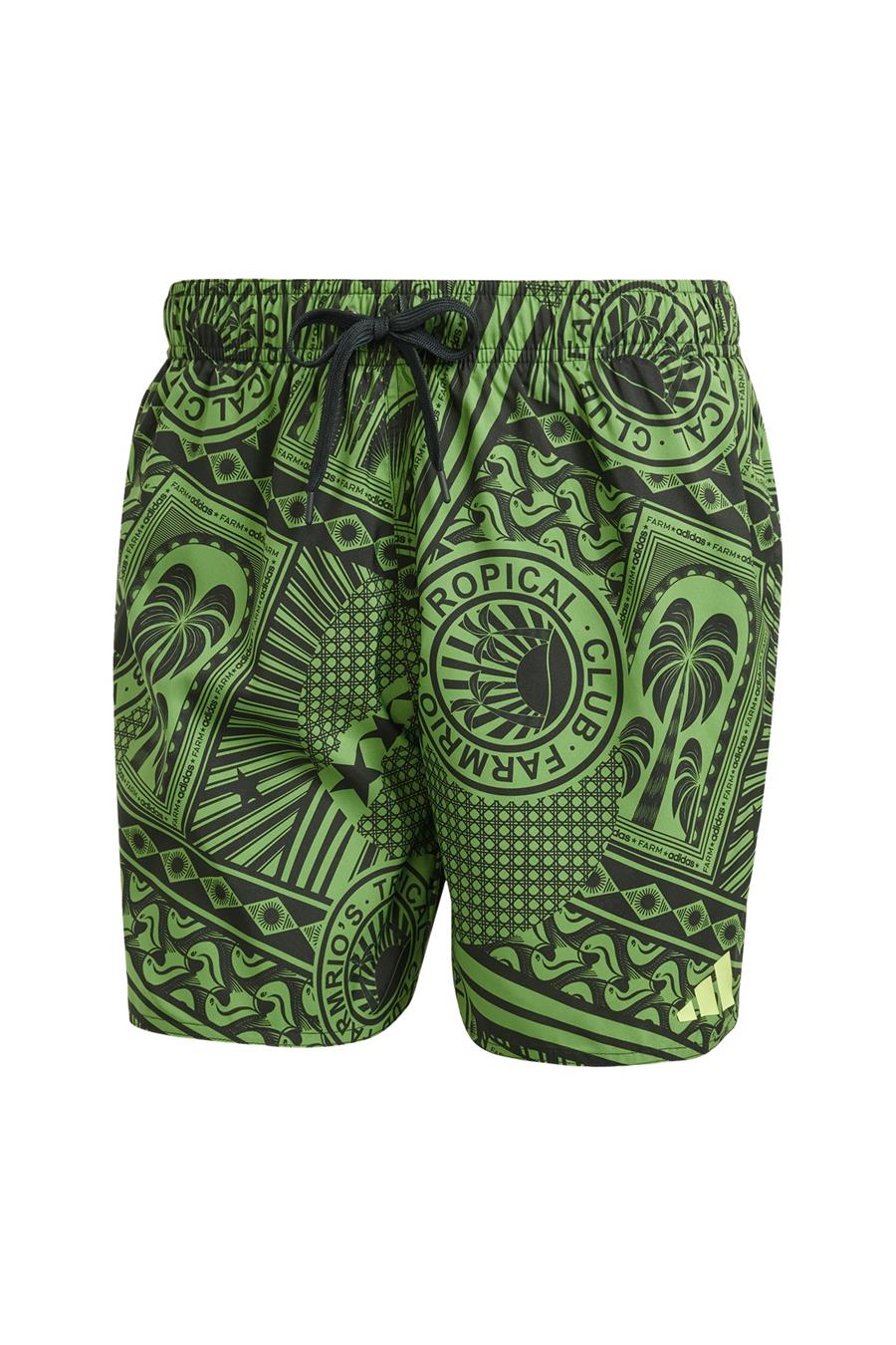 adidas Erkek  Yeşil  Deniz Şortu FARM SWIMSHORT JG3598