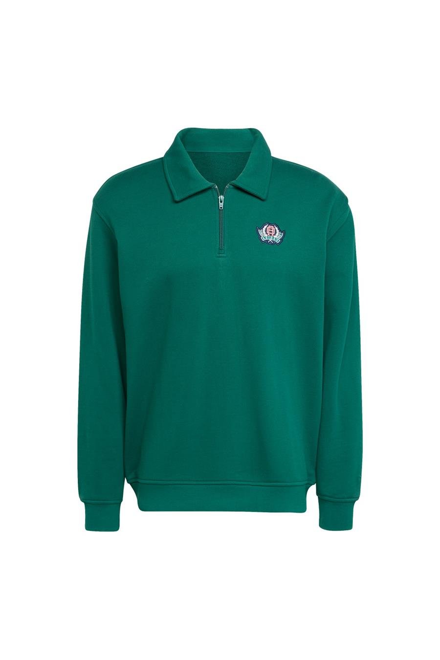 adidas Erkek  Yeşil  Sweatshirt GRAPHIC HALF Z JX8171