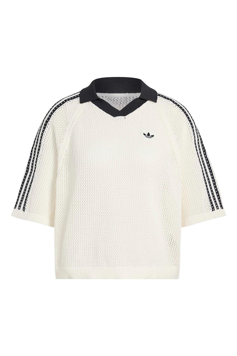 adidas Kadın Beyaz  Polo T-shirt CROCHET POLO KC6490