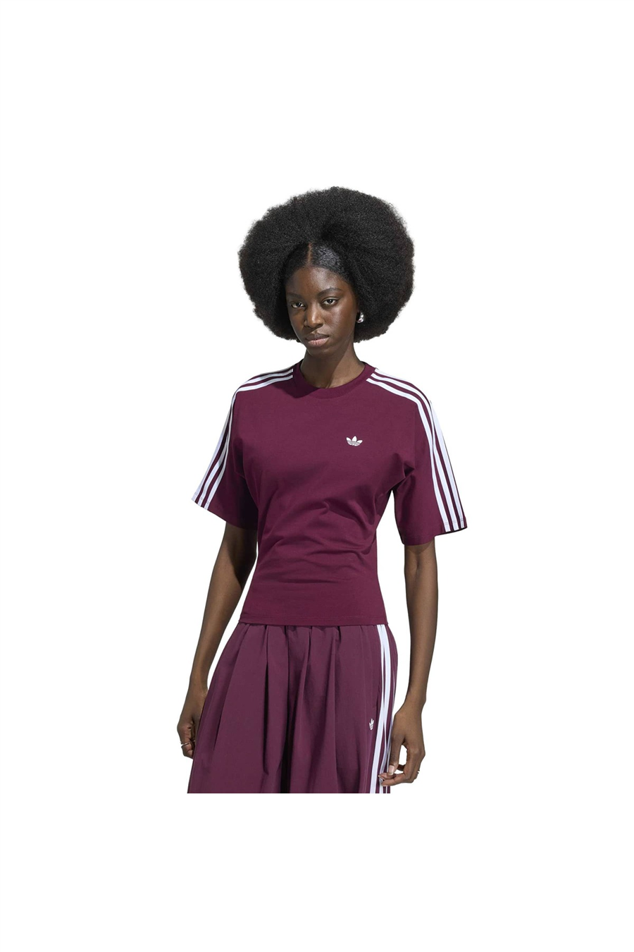 adidas  Kadın Bordo  T-shirt SLIM SS TEE KY5092